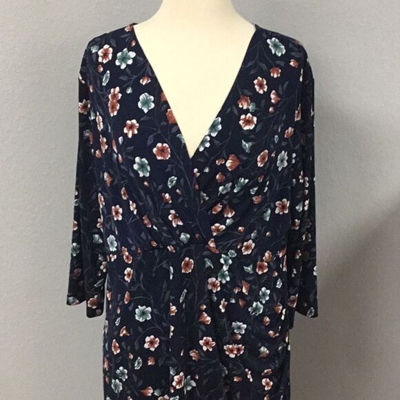 Motherhood‎ Maternity Blue Floral Dress Size 1X - Picture 2 of 6